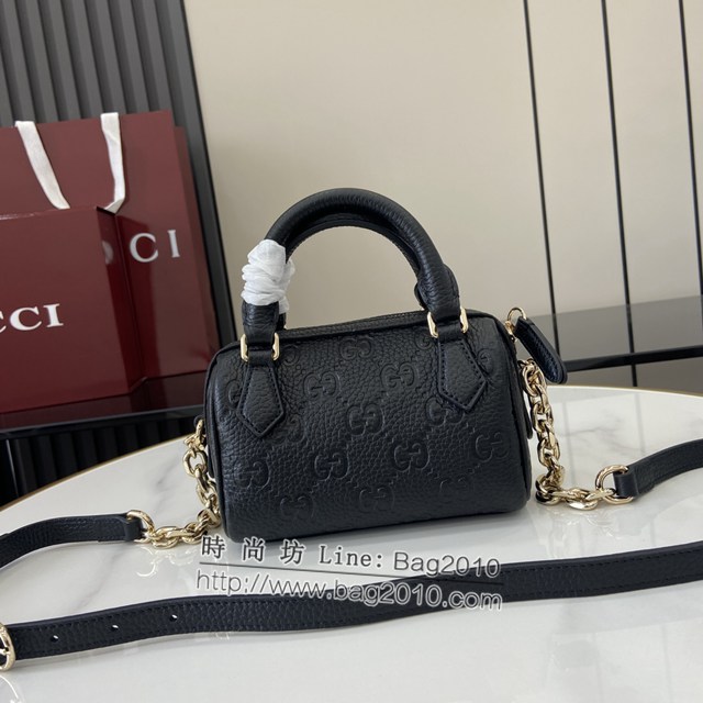 Gucci專櫃古馳最新款Emblem系列超迷你手提包 jh1984型號：815256